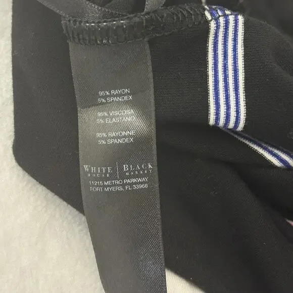 WHBM Convertible Multi-color Stripe Maxi Skirt/Dress Black Size S - Picture 4 of 9